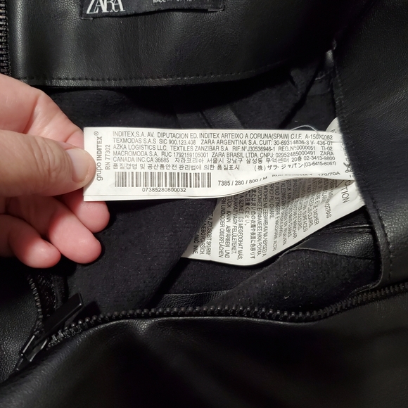 Zara Black Leather Skirt - Picture 4 of 5